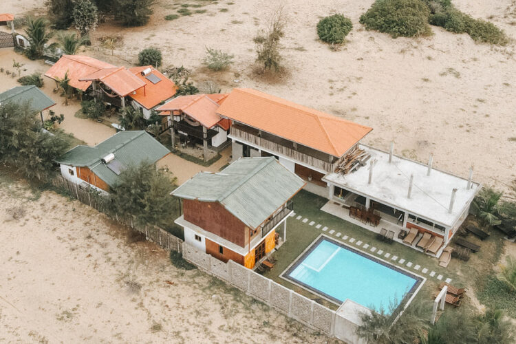 Vogelperspektive auf das Hotel