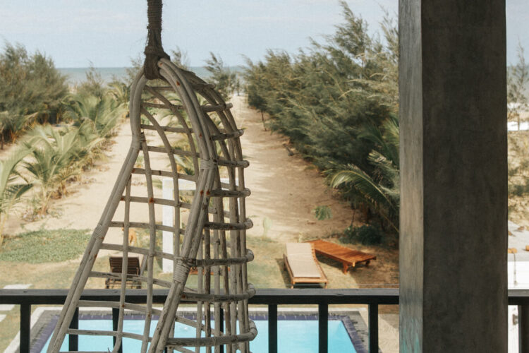 Sea and garden view from the premium cabana balcony